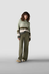 LIGHT GREEN STRIPED SWEATER