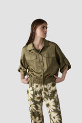 KHAKI BUTTON UP JACKET