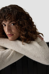 CREAM V NECK BUTTON UP KNIT CARDIGAN