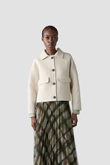 WHITE TEXTURED JACKET