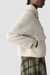 WHITE TEXTURED JACKET