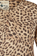 LEOPARD PRINT 3/4 SLEEVE TOP