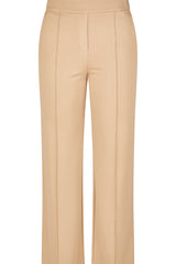BEIGE HIGH WAISTED WIDE LEG TROUSERS