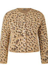 LEOPARD PRINT BUTTON UP CARDIGAN