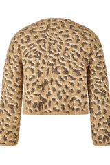 LEOPARD PRINT BUTTON UP CARDIGAN