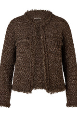 BROWN TEXTURED JACKET