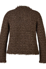 BROWN TEXTURED JACKET