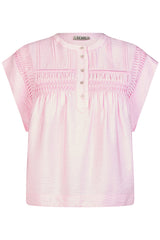 SLEEVELESS BUTTON-FRONT BLOUSE