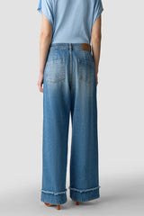 TURN-UP HEM WIDE-FIT JEANS