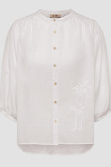 3/4 SLEEVE BUTTON-UP SHIRT