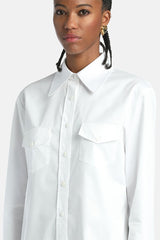 LEILA WHITE COTTON SHIRT