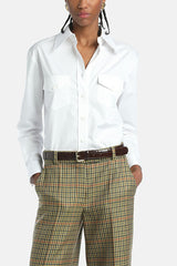 LEILA WHITE COTTON SHIRT