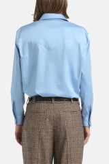 LEILA BLUE COTTON SHIRT