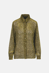 LINARIA POLKA-DOT TEXTURED SHIRT