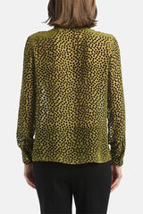 LINARIA POLKA-DOT TEXTURED SHIRT