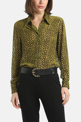 LINARIA POLKA-DOT TEXTURED SHIRT