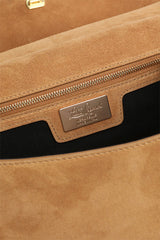 LS1928GC CARAMEL SUEDE SHOULDER BAG