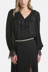 LUMINO BLACK ELEGANT BLOUSE