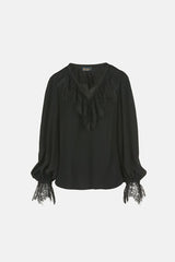 LUMINO BLACK ELEGANT BLOUSE