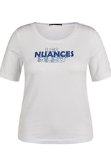 LES NUANCES BLEU RHINESTONE T-SHIRT