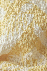 YELLOW PRINTED STRUCTURED T-SHIRT