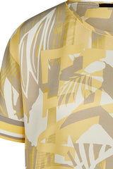YELLOW BEIGE PRINTED T-SHIRT