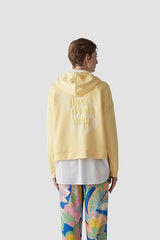 YELLOW PRINTED BACK HOODIE