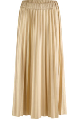 GOLD MAXI PLEATED SKIRT