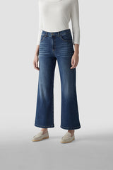 WIDE-LEG STRETCHY HIGH-WAISTED JEANS