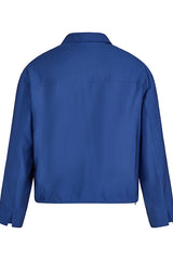 BLUE ZIPPED SHORT JACKET