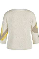 YELLOW PRINTED SWEATER