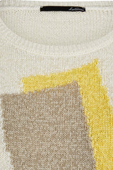 YELLOW PRINTED SWEATER