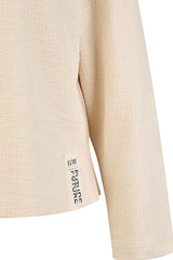 BEIGE HOODED SWEATSHIRT
