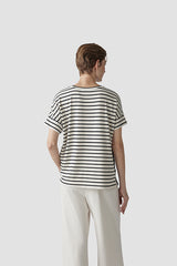 NAVY ABSTRACT PRINT TSHIRT