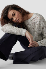 GLITTERY METALLIC FINISH SWEATER