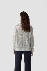 GLITTERY METALLIC FINISH SWEATER