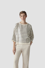 SEQUINNED STRIPED SWEATER