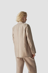 LINEN MIX LONG JACKET