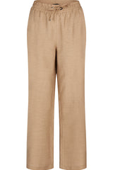 LINEN MIX WIDE TROUSERS