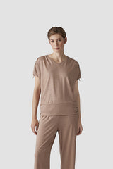 SHINY GRANOLA RUFFLED T-SHIRT