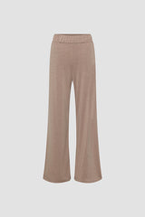 SHINY GRANOLA WIDE KNIT TROUSERS