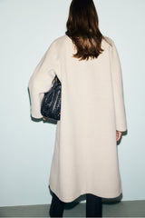 ALAN WOOL ALPACA LONG DOUBLE-BREASTED COAT