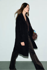 AELIS CINNAMON WOOL STRAIGHT COAT