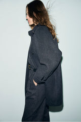 AVRY HIGH COLLAR STRAIGHT COAT