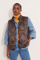 MACARON SHORT SLEEVELESS DOWN JACKET