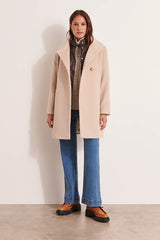 MALAGA BEIGE MID-LENGTH COAT