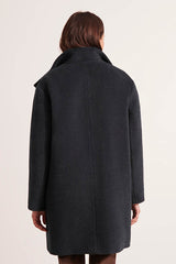 MALAGA BLUE MID-LENGTH COAT