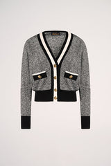 MALTE CHEVRON SHORT CARDIGAN
