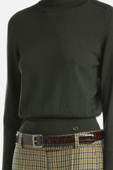 MANOS E GREEN WOOL TURTLENECK