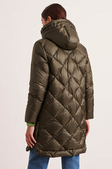 MAQUIS MID-LENGTH HOODED DOWN JACKET